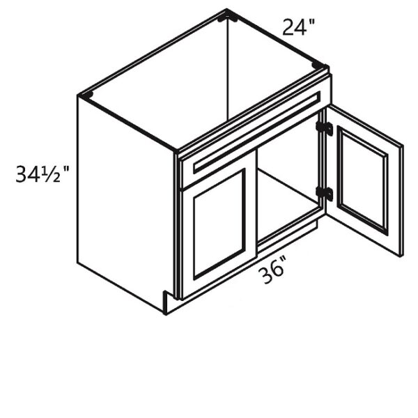 SB36 Sink Base Cabinet 36 W X 34 5 H X 24 D Cabinet World   SB36 600x600 